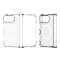 Coque magnétique transparente HD pour iPhone Ultra/Fold, protection antichoc en PC rigide et TPU souple, coque transparente de protection