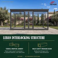 Conservatoire moderne de luxe en aluminium sur mesure |   Véranda autoportante en verre trempé double pour villa, appartement et jardin