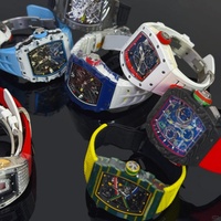 Montre de Plongée Sportive de Haute Qualité Style Hip-Hop RM avec Boîtier en Fibre de Carbone et Cristal Saphir, Tourbillon Squelette, Bracelet en Caoutchouc, Analogique et Charme