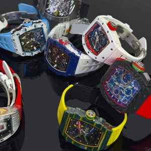 High-Quality RM Hip-Hop Style Carbon Fiber Case <b>Skeleton</b> Tourbillon Sports Dive <b>Watch</b> with Power Reserve and <b>Automatic</b> Winding - Product Image 5
