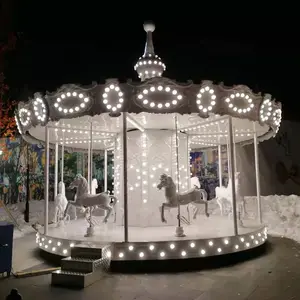 カルーセルアミューズメント機器メーカー、公園、アミューズメントパーク、ショッピングモール、屋外の子供用16席、24シール、カルーセル