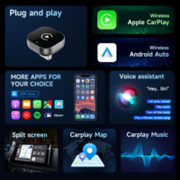 Adaptateur sans fil 2-en-1 CarPlay et Android Auto modèle C204, boîte multimédia de streaming automobile B-T Epro, dongle USB Car Play pour téléphone