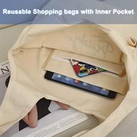 Fourre-tout pliable, extensible et réutilisable, en coton, pour les courses