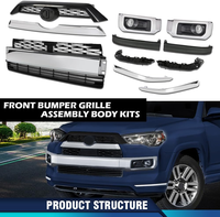 Kit de carrosserie complet avec calandre avant d'usine pour Toyota 4Runner Limited 2014-2019, pièce de rechange en plastique ABS pour calandre de voiture