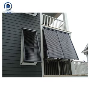 Prima moderne en aluminium persienne fenêtre <span class=keywords><strong>lames</strong></span> réglables Double déviation salle de bain évent rouleau aveugle obturateur auvent persiennes ouvertes - Product Image 4