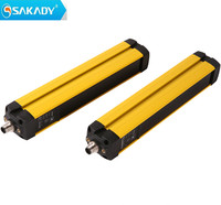 SAKADY 1,5 m Barrière de sécurité à capteur de lumière à longue portée de haute qualité 24 V, type à émission supérieure, IP65 M12