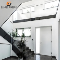 Balustrade en verre clair en alliage d'aluminium GS pour rampe d'escalier intérieur