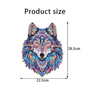 <span class=keywords><strong>Puzzle</strong></span> d'animaux, <span class=keywords><strong>puzzle</strong></span> en bois avec cadre photo, jouet éducatif DIY, puzzles en bois sur le thème du <span class=keywords><strong>loup</strong></span> pour enfants et jeux <span class=keywords><strong>de</strong></span> <span class=keywords><strong>puzzle</strong></span> pour adultes - Product Image 4