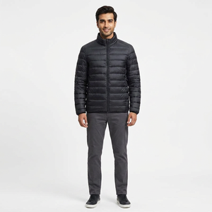 2026 NEW Wholesale <b>Warm</b> <b>Men's</b> Coat Stand Collar Winter Shiny Bubble Puffer Coat for <b>Men</b> Custom Printed Padded <b>Jacket</b> - Product Image 1