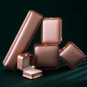 Custom Logo Elegant PU Leather Jewelry Display Packaging Boxes for Ring Pendant Bangle Necklace <b>Bracelet</b> Storage Case - Product Image 5