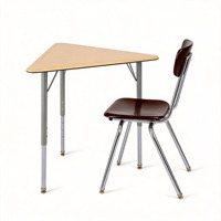 Ensemble bureau et chaise d'étude pour enfants, en métal, réglable