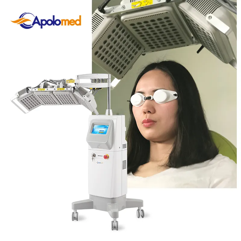 Apolomed True Color pantalla táctil luz cara y cuerpo Pdt luz Led fotodinámica Pdt máquina para el cuidado de la piel tratamiento médico del acné