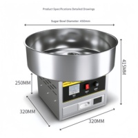 Chariot portable pour machine à barbe à papa, idéal pour les vendeurs de rue - Direct Usine