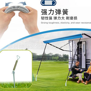 Piquet de tente Mount Kailash, 38 cm, en alliage triangulaire avec ressort et sangle pour kit de fixation de tente de camping et auvent - Product Image 3