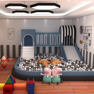 Ensemble de jeux souples tout-en-un : toboggan, piscine à balles, <span class=keywords><strong>zone</strong></span> de jeu ludique, escalade, ramassage, balançoire à corde, château de jeu pour la maison, la maternelle et l'intérieur - Product Image 5