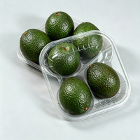 Groothandel 6 stuks transparante PET model 601 0,3 mm dikke fruitverpakkingen wegwerp plastic productenbak supermarkt vers