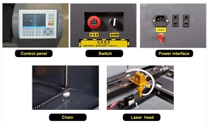 Grabadora Láser de CO2 de Alta Precisión para Madera y Goma, Mejor Venta, 10W, Gran Tamaño 400*600mm - Product Image 4
