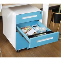 Meuble de rangement mobile en acier pour bureau avec 3 tiroirs verrouillables sur roulettes – Système d'équipement moderne pour achat en gros