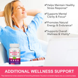 Buraock Apoya el Estrés, el Estado de Ánimo y la Energía, Suplemento de Extracto de <span class=keywords><strong>Rhodiola</strong></span> Rosea, Apoya la Salud Inmunológica, Cápsulas de Extracto de <span class=keywords><strong>Rhodiola</strong></span> Rosea - Product Image 6
