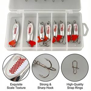 Leurre de jigging en fer métallique dur, réfléchissant et durable, 7-18g, avec hameçon triple et paillettes, <span class=keywords><strong>action</strong></span> coulante, pour bar, poisson-chat et eau salée - Product Image 5