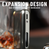 Briquet à cigare portable en métal coupe-vent, torche rechargeable au gaz, allume-feu pour fumeurs, gadgets de cigares haut de gamme, cadeau
