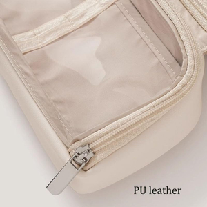 Sac de maquillage pliable imperméable portable pour femmes, grande capacité, organiseur de pinceaux de maquillage, trousse de toilette - Product Image 2
