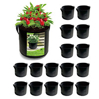 Sacs de culture en tissu non tissé pour plantes de toutes tailles (1/2/3 gallons) avec poignées, logo personnalisé et plusieurs couleurs