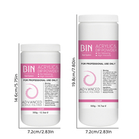 BIN Offre Spéciale rose clair blanc couleurs 2 en 1 poudre de trempage acrylique