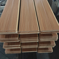 Panneau de plafond en PVC stratifié, imitation bois, ignifuge et étanche, style artistique moderne, vente en gros d'usine pour intérieur