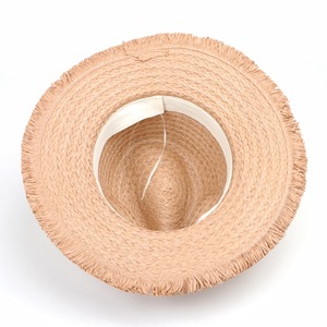 Sombrero de Paja Flexible con Borlas Coloridas para Mujer, Protección Solar para la Playa, Ala Ancha, Sombrero de Paja Natural, Talla Adulto - Product Image 4