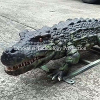 Modèle de crocodile animatronique pour parc aquatique à vendre, attractions animales sur le thème marin, personnalisable