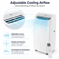 Climatiseur Portable Vertical Refroidissement Uniquement Télécommande USB/Électrique 11 900-20 999 BTU/h Contrôlé par Application pour Maison et Bureau
