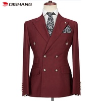 Costume de mariage de luxe sur mesure pour hommes, grande taille, 2 pièces, croisé, haute qualité, collection 2026