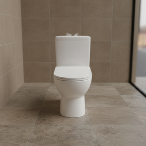 Inodoro de Una Pieza, Sanitario Moderno con Doble Descarga, Taza Alargada con Sifón en P y S para Villas, Hoteles, Escuelas y Baños - Product Image 1