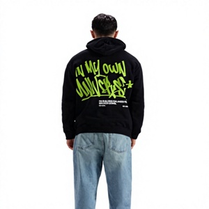 Men <b>Hooded</b> Quarter <b>Zip</b> Sweatshirt Solid Color Knitted Regular Fit Winter Wear Cotton Fleece Custom Logo Casual - Product Image 2