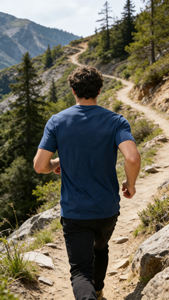 Maglietta Sportiva da <span class=keywords><strong>Uomo</strong></span> in Lana Merino a Maniche Corte, Traspirante e ad Asciugatura Rapida per Escursionismo, Corsa e Montagna - Product Image 3