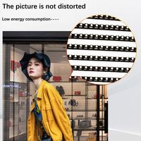 Afficheur numérique LED couleur transparente ET3.91 pour publicité intérieure sur vitrine, avec écran à haute luminosité Ice Screen