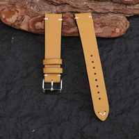 Correas de Reloj Lionorm Vintage de Cuero Crazy Horse, Hechas a Mano con Costuras, Liberación Rápida, Hebilla de Pin, 18, 20, 22 mm
