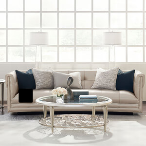 Ensemble de canapés sectionnels Chesterfield convertibles contemporains élégants 100% en cuir véritable de grain supérieur extensible salon un siège - Product Image 2