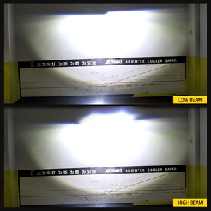 Motorcycle <b>H4</b> 9003 Hi/Lo Beam LED Mini Projector Lens Car Styling Headlight Bulbs Automobile Lamp 6000K 8000LM Focused Light Y6 - Product Image 4