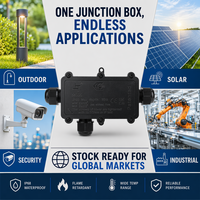 Boîtier de jonction étanche Greenway M686-3B 3 voies IP68 Connecteur PC Certifié ETL CE UKCA CB RoHS pour éclairage extérieur et sécurité solaire