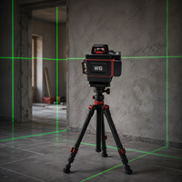 Niveau laser vert 4D 16 lignes 360 degrés, auto-nivelant, outil de nivellement croisé pour l'installation de carreaux muraux et de sols, la construction