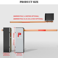 Système de gestion de parking automatique XGY 24V DC avec barrière RFID et reconnaissance de plaque d'immatriculation en option