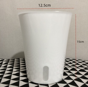Pot Intérieur Transparent Auto-Arrosant en Plastique Écologique 12,5*15cm pour Plantes d'Intérieur – Blanc - Product Image 2