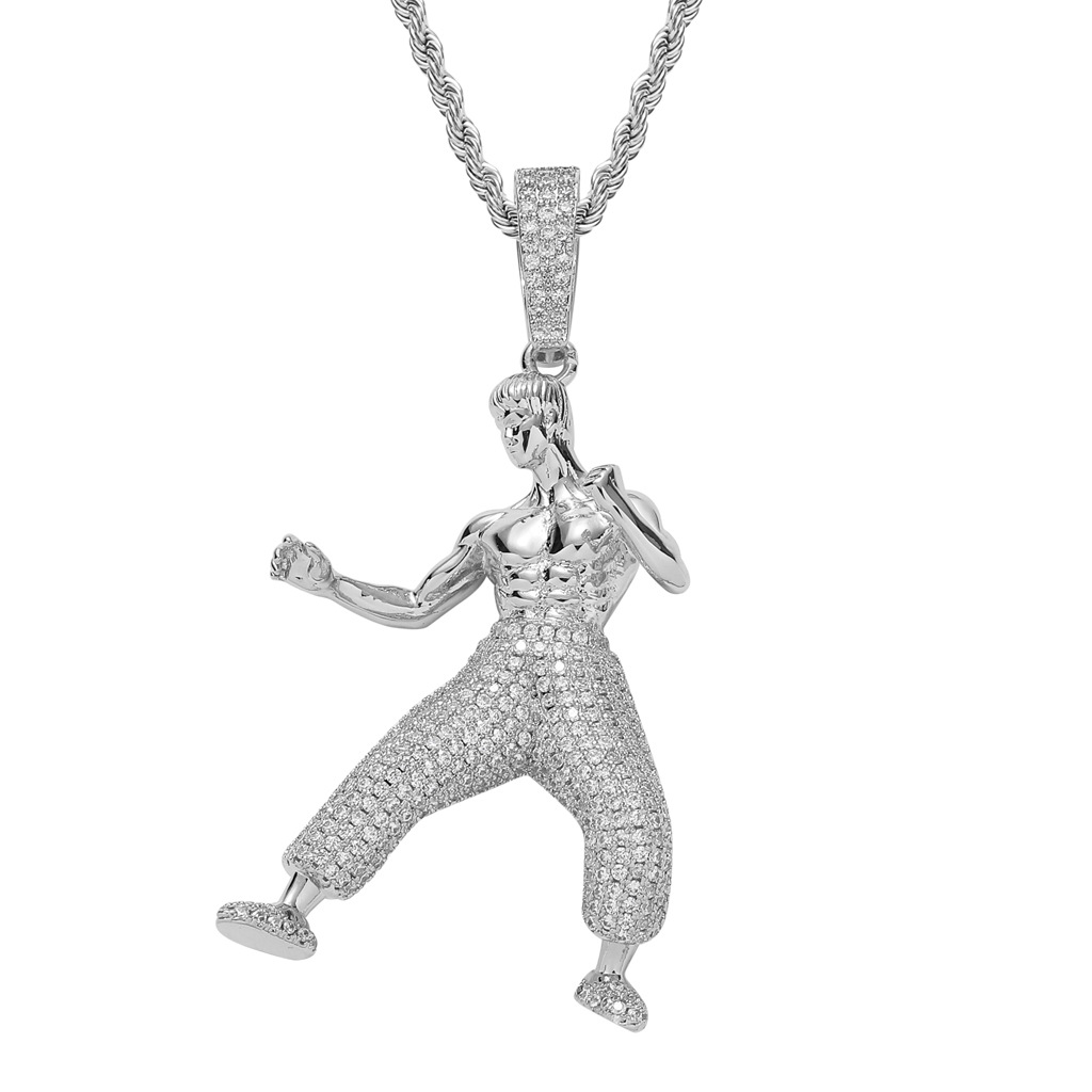 Argent (chaîne de corde de 3 mm * 24 pouces)