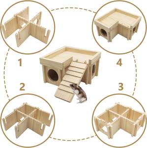 Sıçan Gerbils ve diğer küçük evcil hayvanlar için ayrılabilir gine domuz saklanma küçük hayvanlar kafes aksesuarları - Product Image 2