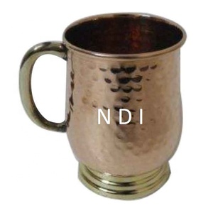 Taza de servidor de agua con beneficios para la salud de uso diario, taza de agua de cobre puro decorativa artesanal para beber agua de alta capacidad - Product Image 1