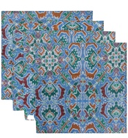 Tissu en lin pur de haute qualité 100% tissé avec un motif arabesque imprimé pour la nappe de table et les vêtements pour filles