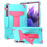 Funda protectora de silicona para tableta de 3 capas a prueba de golpes con soporte en forma de T para Samsung Galaxy Tab S7 FE 12,4 pulgadas 2022