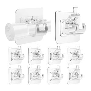 Pas <span class=keywords><strong>de</strong></span> perceuse support adhésif tenture murale <span class=keywords><strong>tringle</strong></span> à rideau crochet <span class=keywords><strong>porte</strong></span> salle <span class=keywords><strong>de</strong></span> bain tige télescopique support <span class=keywords><strong>de</strong></span> pince pôles pistes et accessoires - Product Image 4